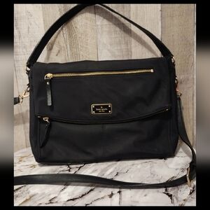 🌷👜Kate Spade Black Nylon Messenger Crossbody Shoulder Bag🌷